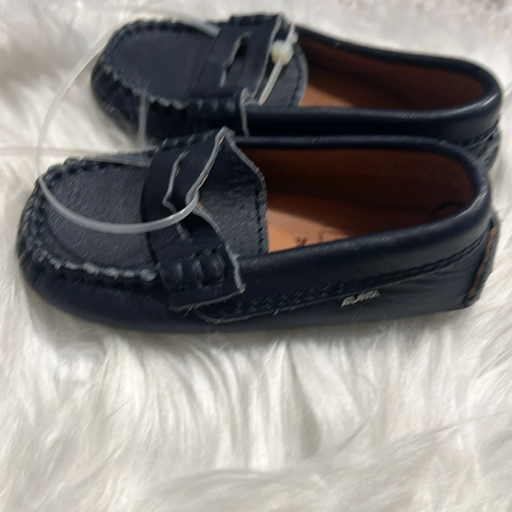Alanta Moccasin For Babies Size EU 20 US 12-18 Months Blue Leather lining